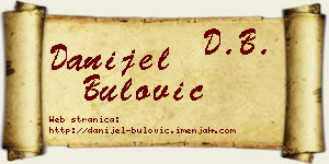 Danijel Bulović vizit kartica